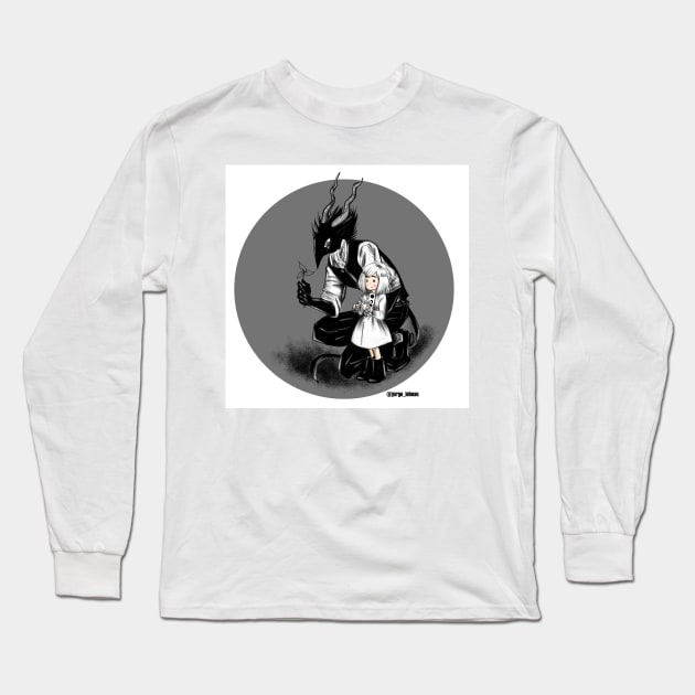 the girl from the other side with wizard sensei Long Sleeve T-Shirt by jorge_lebeau